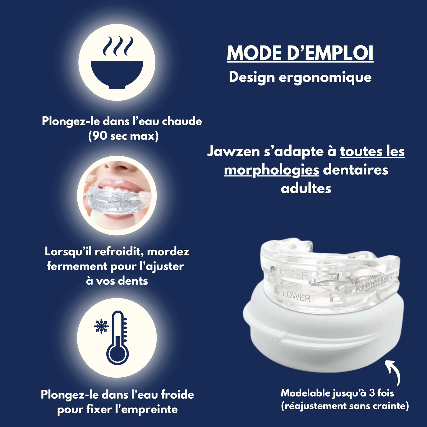 Protège-Dents Anti-Ronflement et Anti-Bruxisme